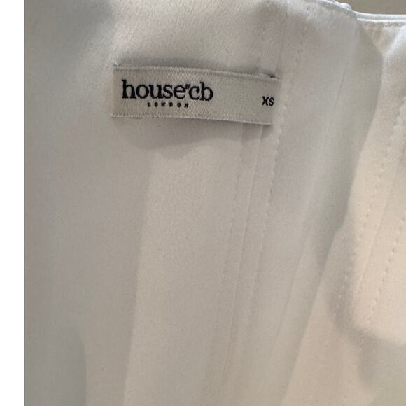 HOUSE OF CB Noele Bow Strapless Satin Mini Gown Size XS - Picture 14 of 16